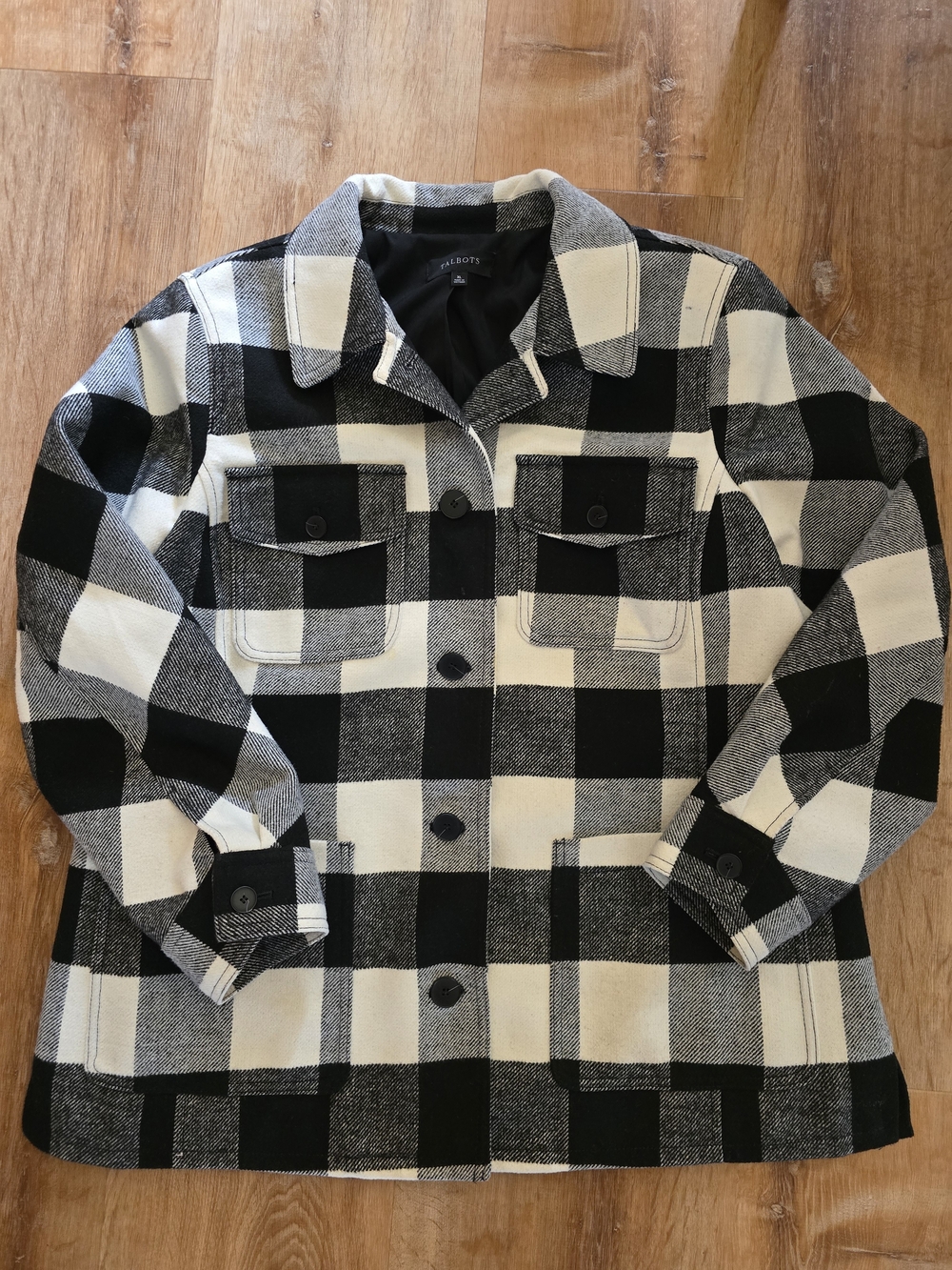 Talbots XL Buffalo Plaid Wool Blend Jacket